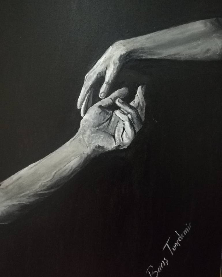 TOUCH OF LOVE Painting by Baris Tuncdemir | Saatchi Art