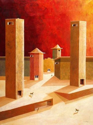 Original Architecture Paintings by YOVANNY SARACUAL