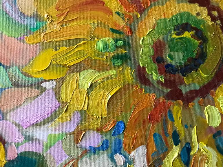 Original Impressionism Floral Painting by Katharina Valeeva