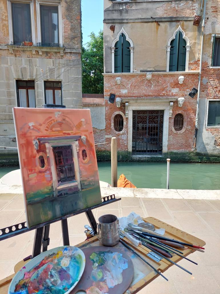 Original Impressionism Landscape Painting by Katharina Valeeva