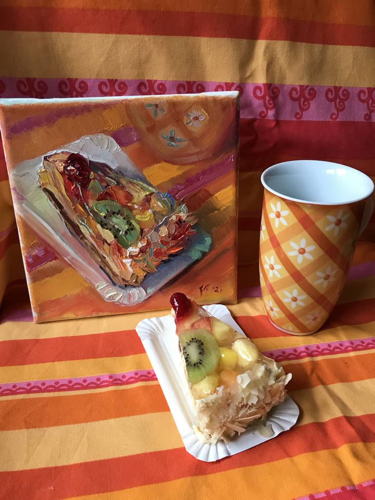 Original Expressionism Food & Drink Painting by Katharina Valeeva