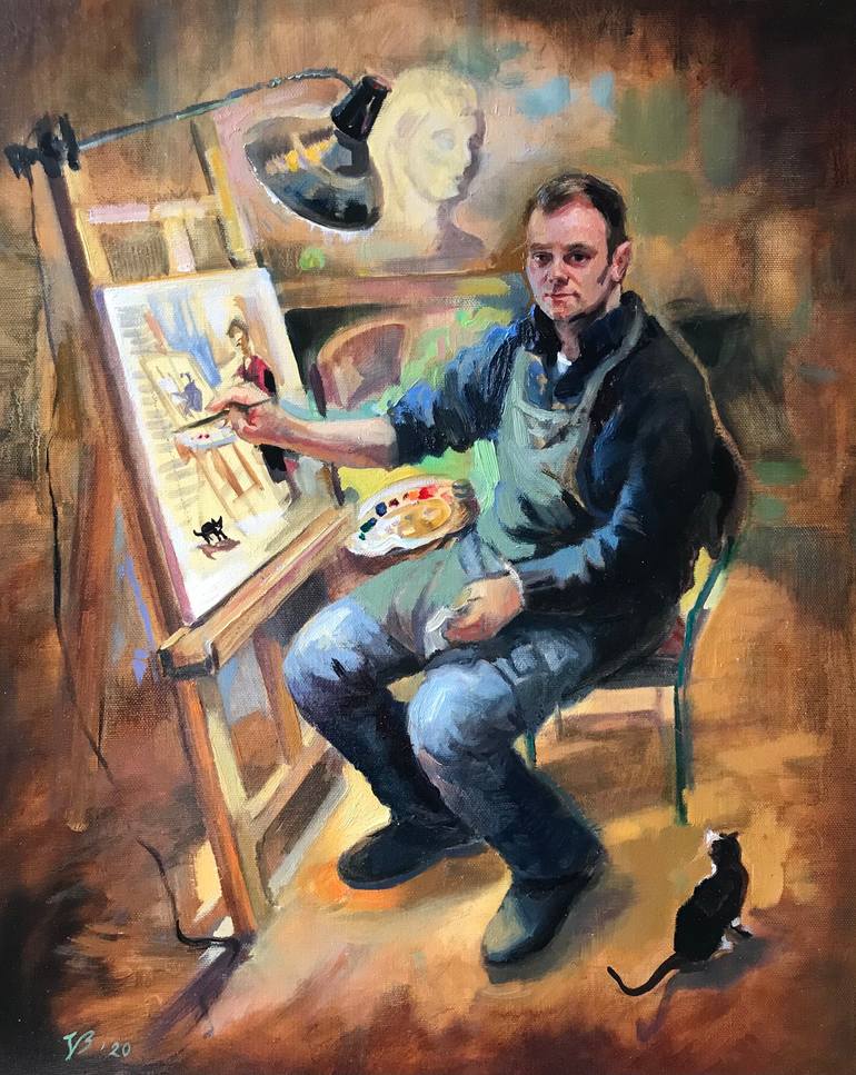 Original People Painting by Katharina Valeeva | Figurative Art on Canvas | my favorite artist at work
