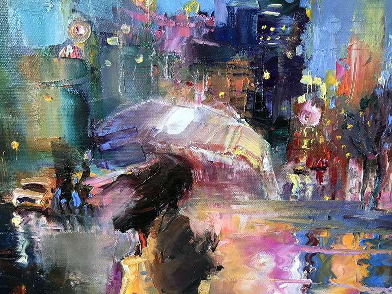 Original Figurative Cities Painting by Katharina Valeeva