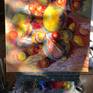 during the painting process