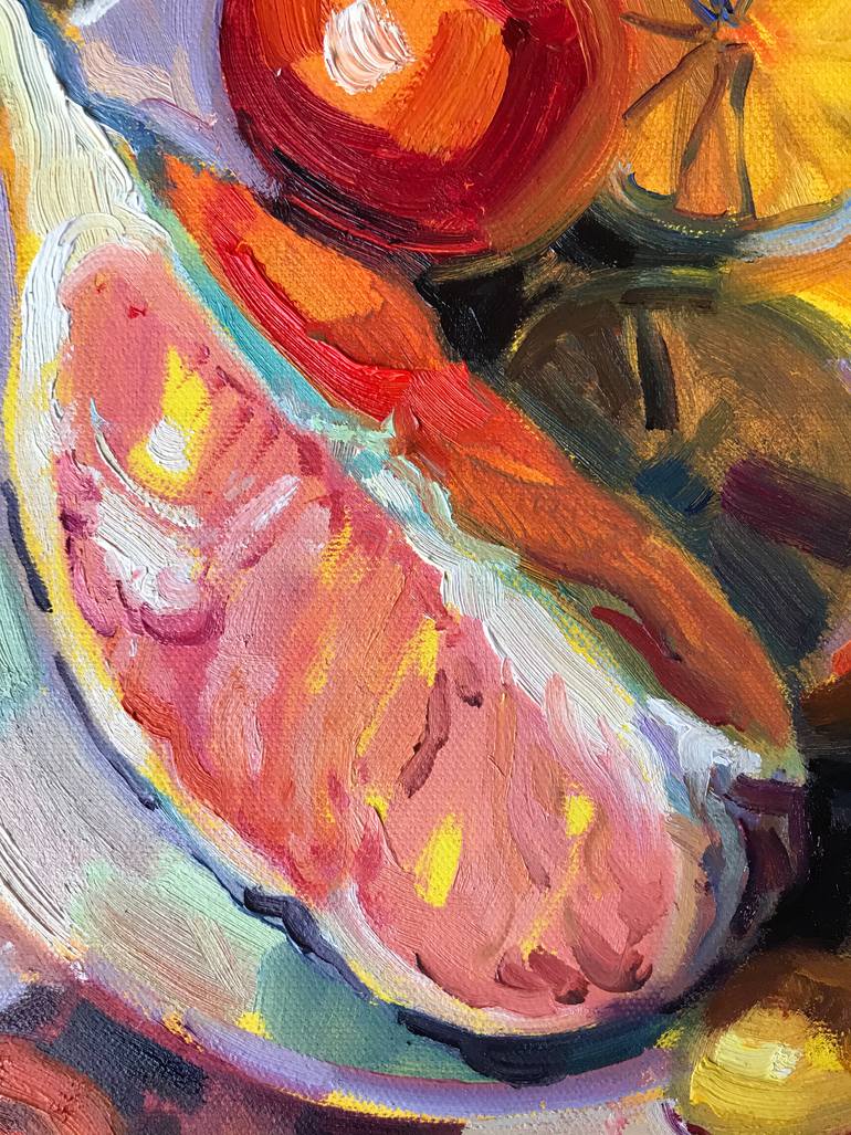Original Expressionism Still Life Painting by Katharina Valeeva
