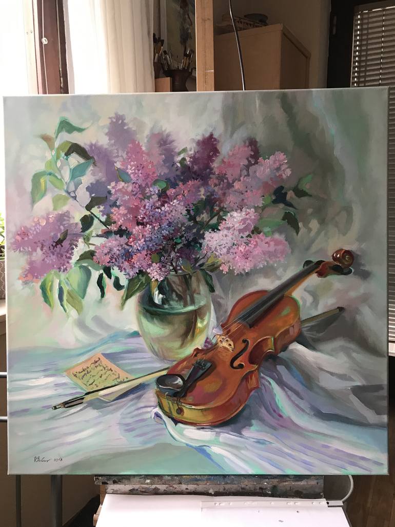 Original Realism Floral Painting by Katharina Valeeva