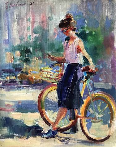 Print of Figurative Bicycle Paintings by Katharina Valeeva