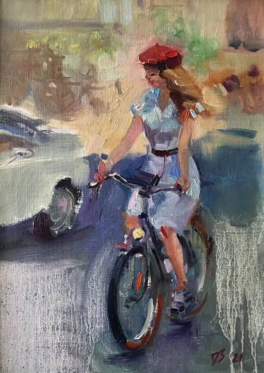 Print of Figurative Bicycle Paintings by Katharina Valeeva