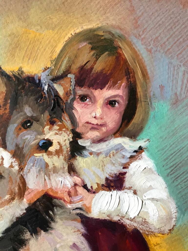 Original Figurative Kids Painting by Katharina Valeeva