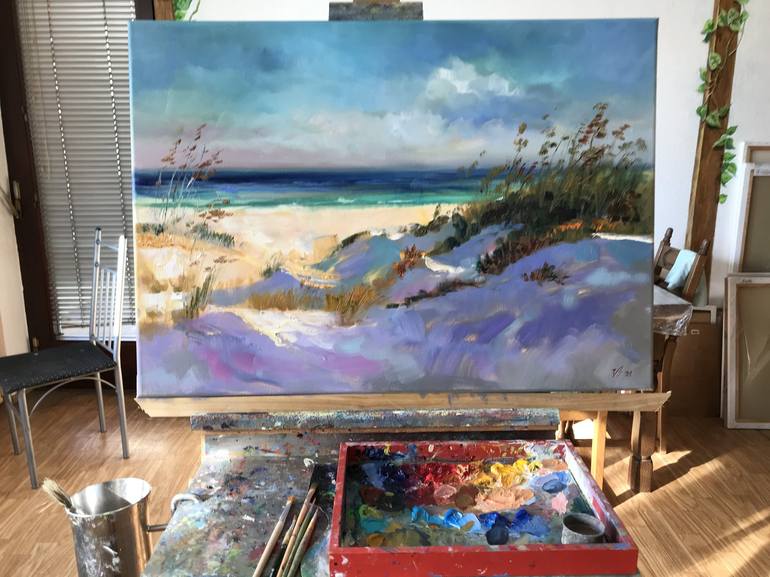 Original Fine Art Beach Painting by Katharina Valeeva