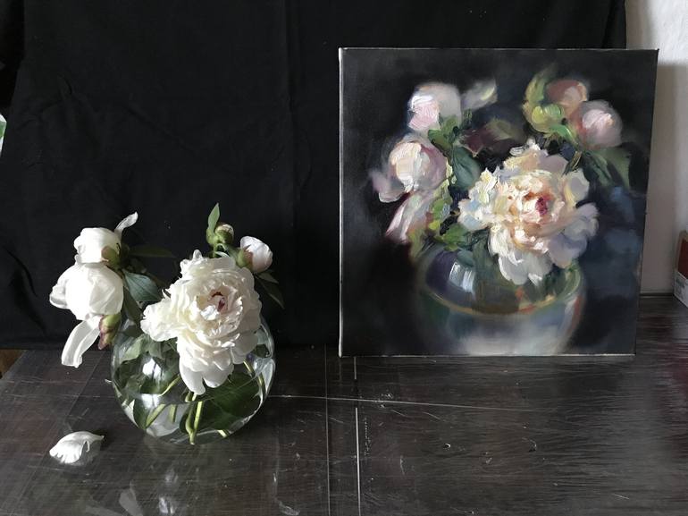 Original Fine Art Floral Painting by Katharina Valeeva