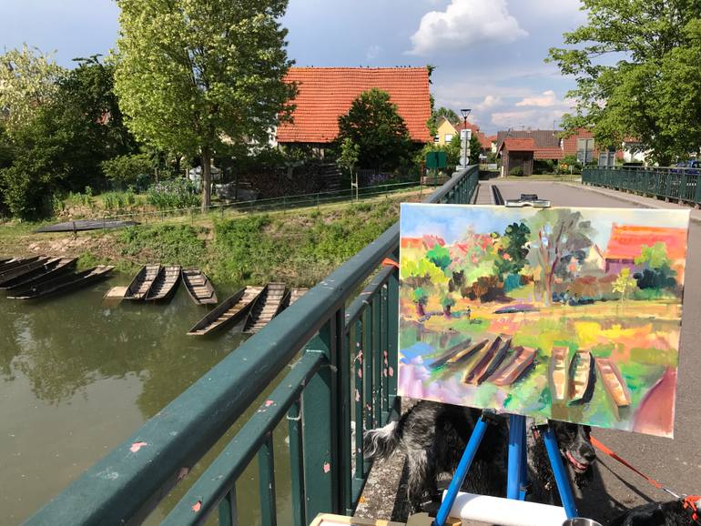 Original Impressionism Landscape Painting by Katharina Valeeva