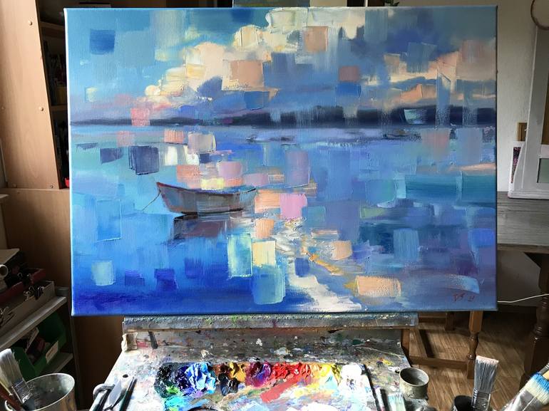 Original Fine Art Seascape Painting by Katharina Valeeva