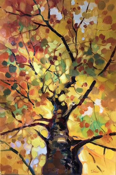 Print of Impressionism Tree Paintings by Katharina Valeeva