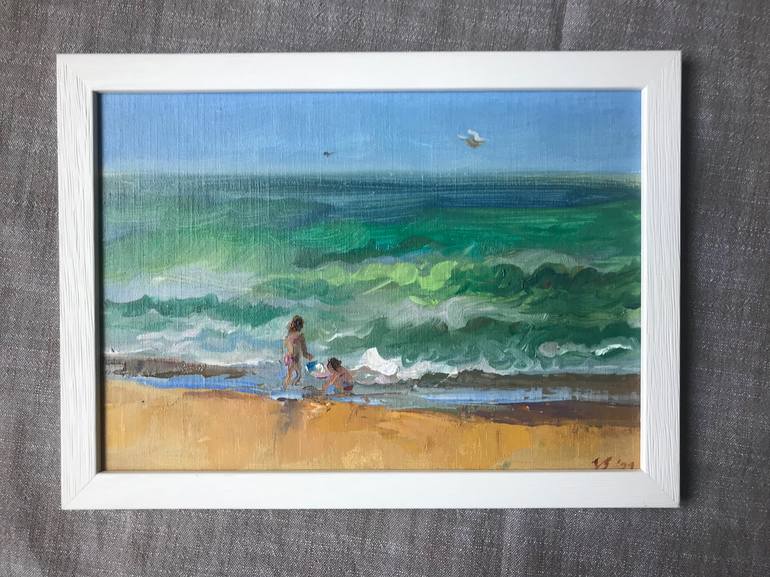 Original Figurative Seascape Painting by Katharina Valeeva