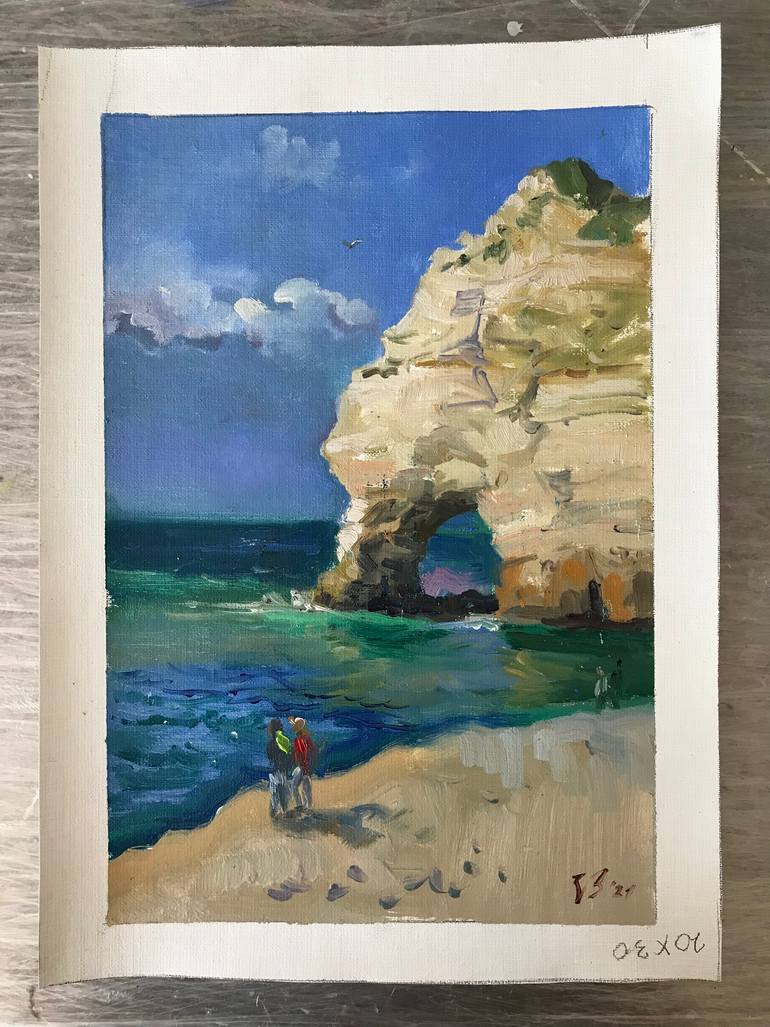 Original Figurative Seascape Painting by Katharina Valeeva