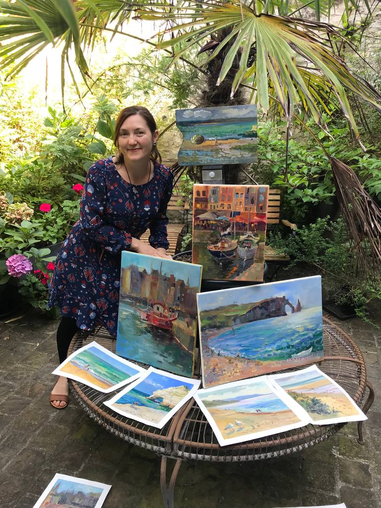 Original Figurative Seascape Painting by Katharina Valeeva