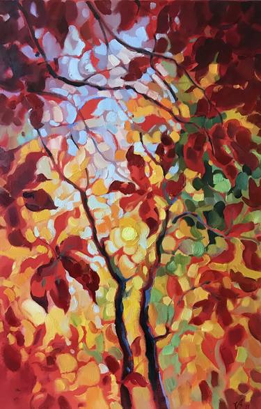 Print of Abstract Expressionism Tree Paintings by Katharina Valeeva