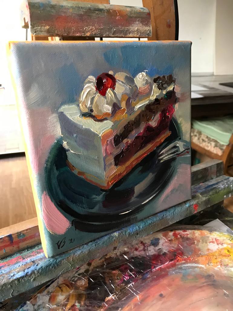 Original Impressionism Food & Drink Painting by Katharina Valeeva