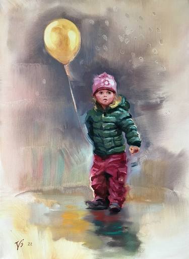 A child with balloon thumb