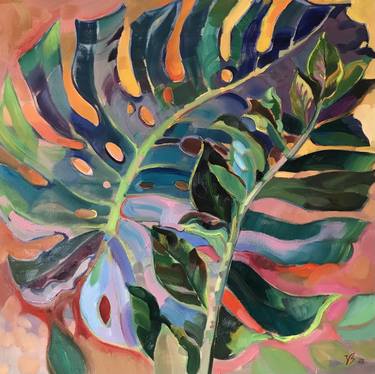 Original Abstract Expressionism Botanic Paintings by Katharina Valeeva