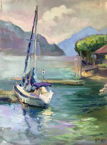 Print of Boat Paintings by Katharina Valeeva