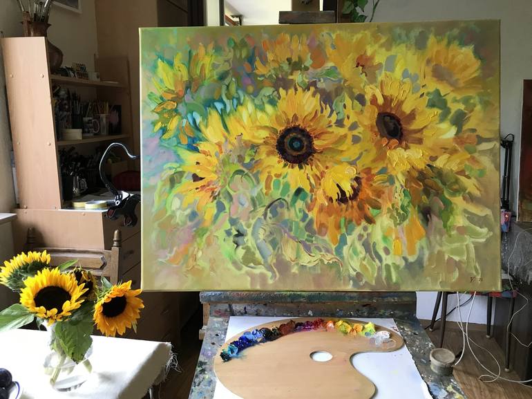 Original Fine Art Floral Painting by Katharina Valeeva