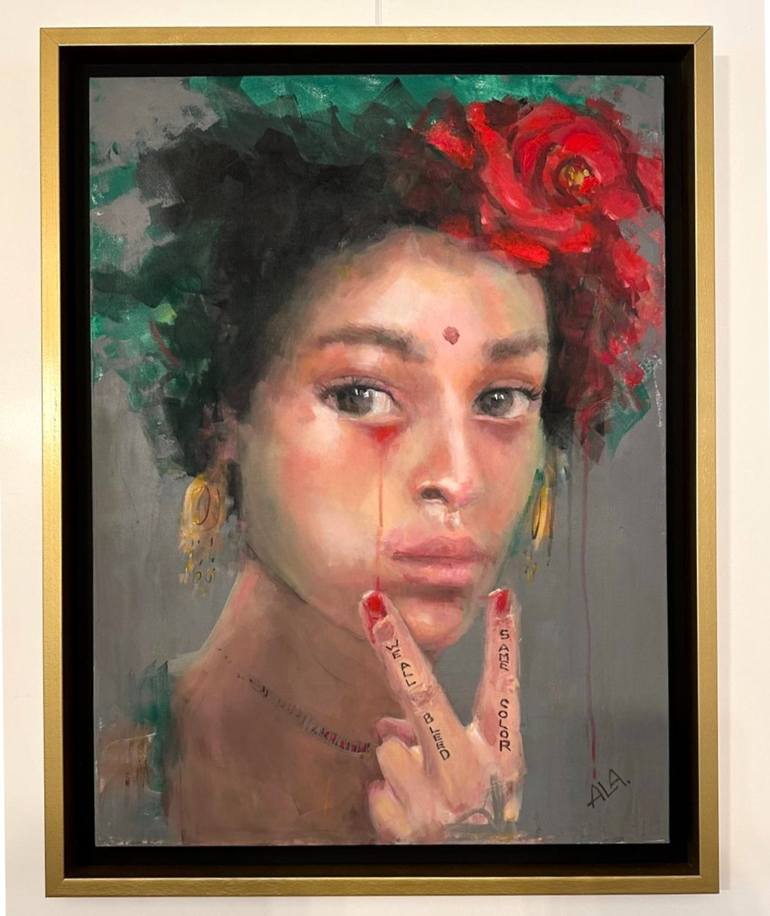 Original Contemporary Women Painting by alina anon