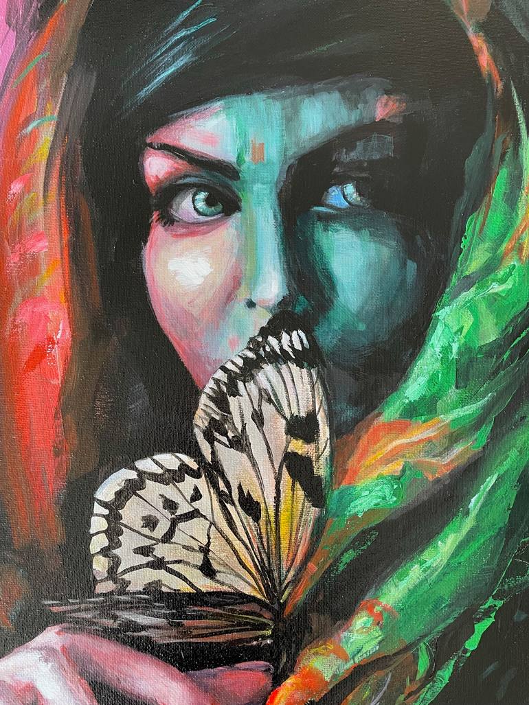 Original Contemporary Portrait Painting by Alina Anon