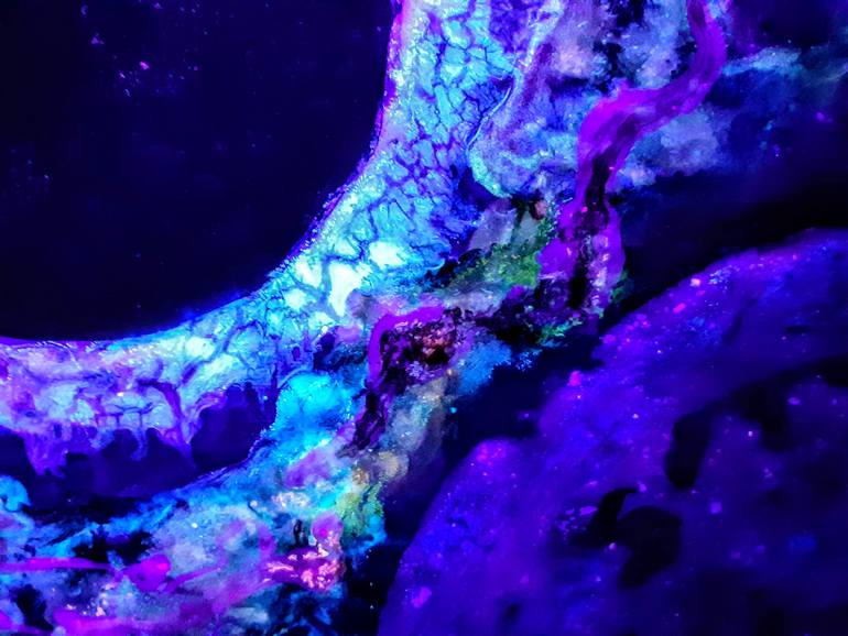 Original Abstract Outer Space Painting by Xavier Bellante