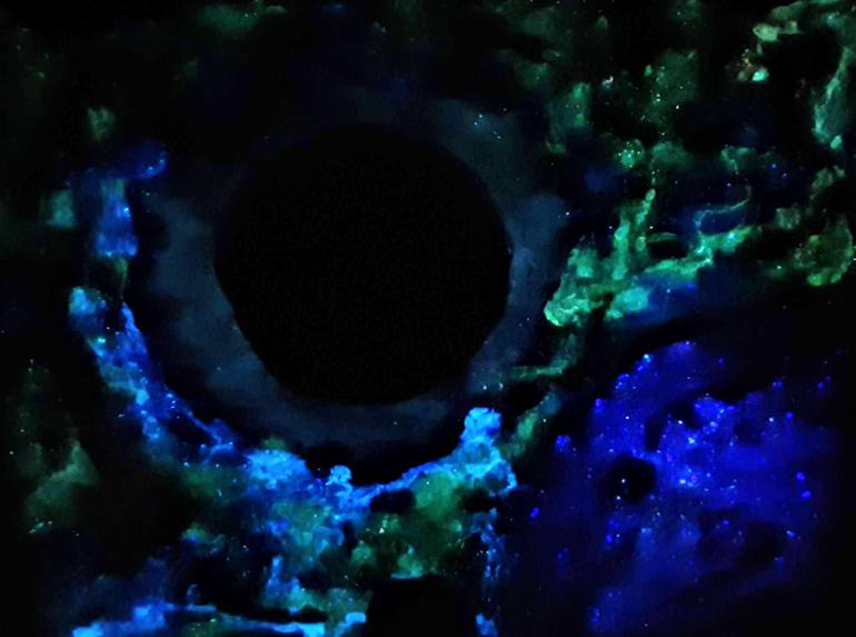 Original Abstract Outer Space Painting by Xavier Bellante