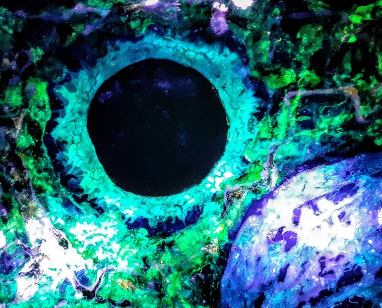 Original Abstract Outer Space Painting by Xavier Bellante