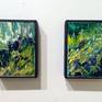 Windswept Grasses II, (Right) alongside companion piece, Windswept Grasses I, (Left) in the gallery