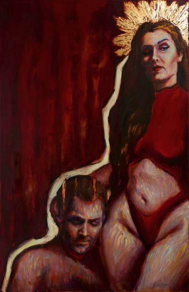 Original Figurative Women Painting by David Appleby