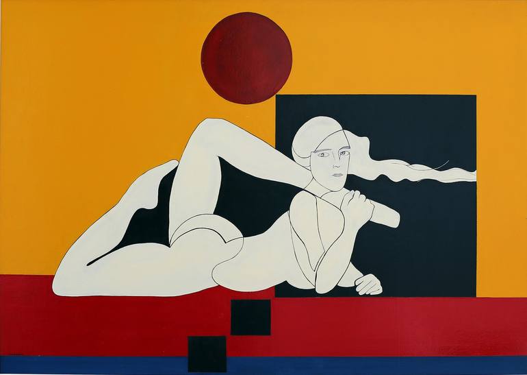 Original Modern Geometric Paintings by Ezio  Ranaldi