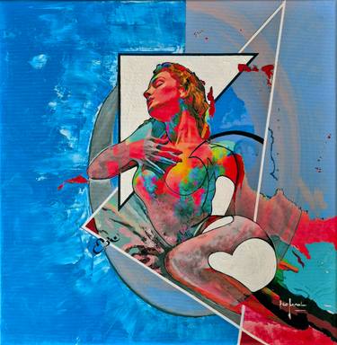 Original Abstract Expressionism Women Painting by Ezio  Ranaldi