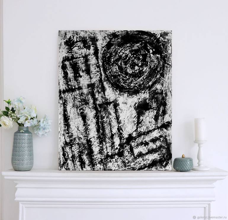 Original Abstract Geometric Painting by Valerie Vok