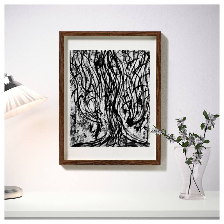 Original Abstract Botanic Painting by Valerie Koval
