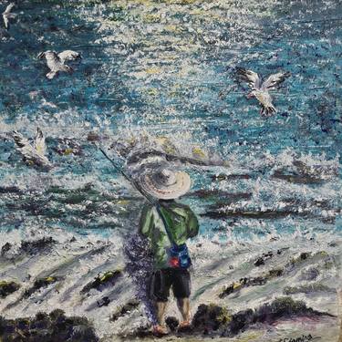 Original Impressionism Beach Paintings by Elena Eryomina