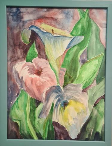 Original Abstract Botanic Paintings by Elena Eryomina