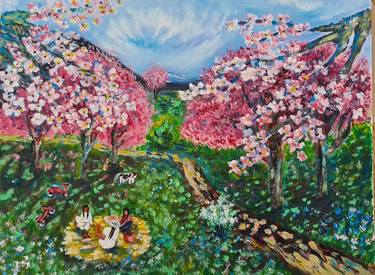 Original Impressionism Botanic Paintings by Elena Eryomina