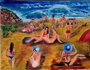 Original Conceptual Beach Paintings by Elena Eryomina