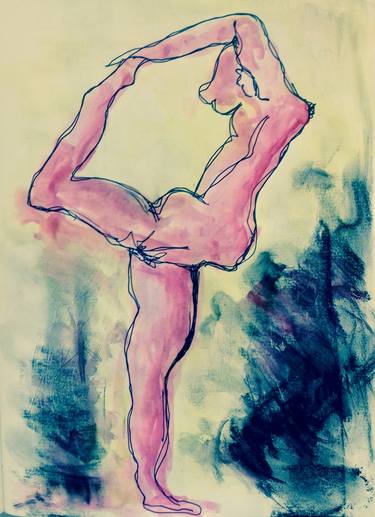 Print of Expressionism People Drawings by suzanne caines