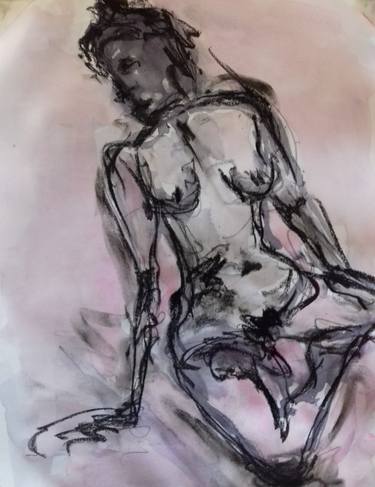 Print of Expressionism Nude Drawings by suzanne caines