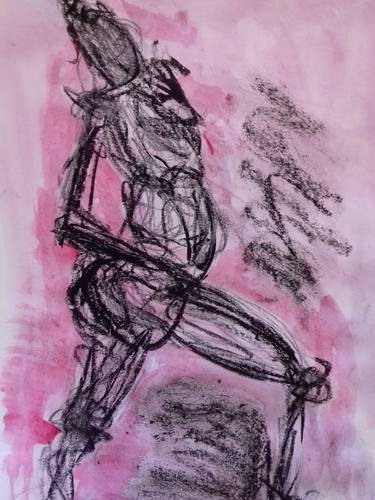 Print of Expressionism Nude Drawings by suzanne caines