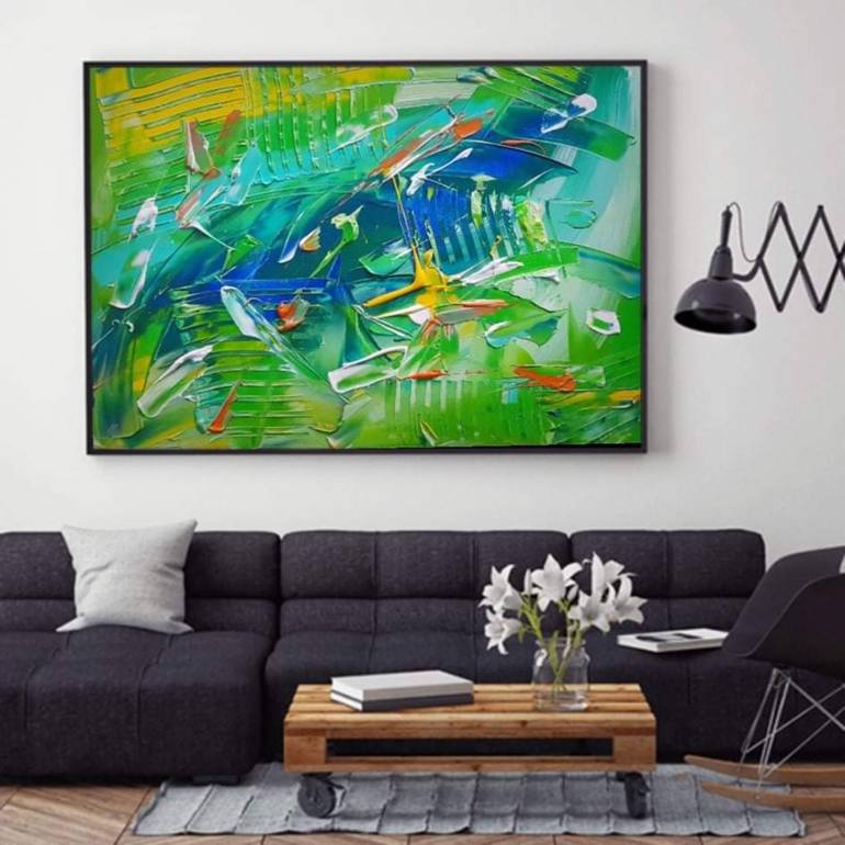 Original Abstract Expressionism Abstract Painting by Lana Drazic