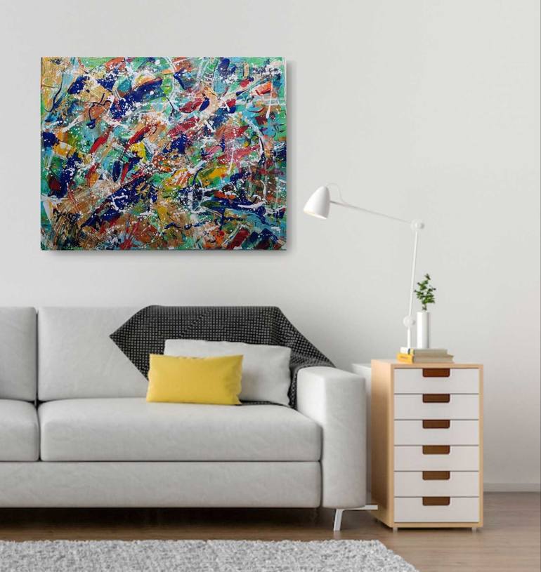 Original Abstract Expressionism Abstract Painting by Lana Drazic