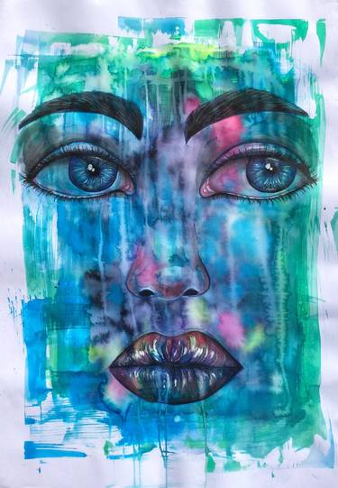 Original Abstract Pop Culture/Celebrity Paintings by Paola Pandolfi