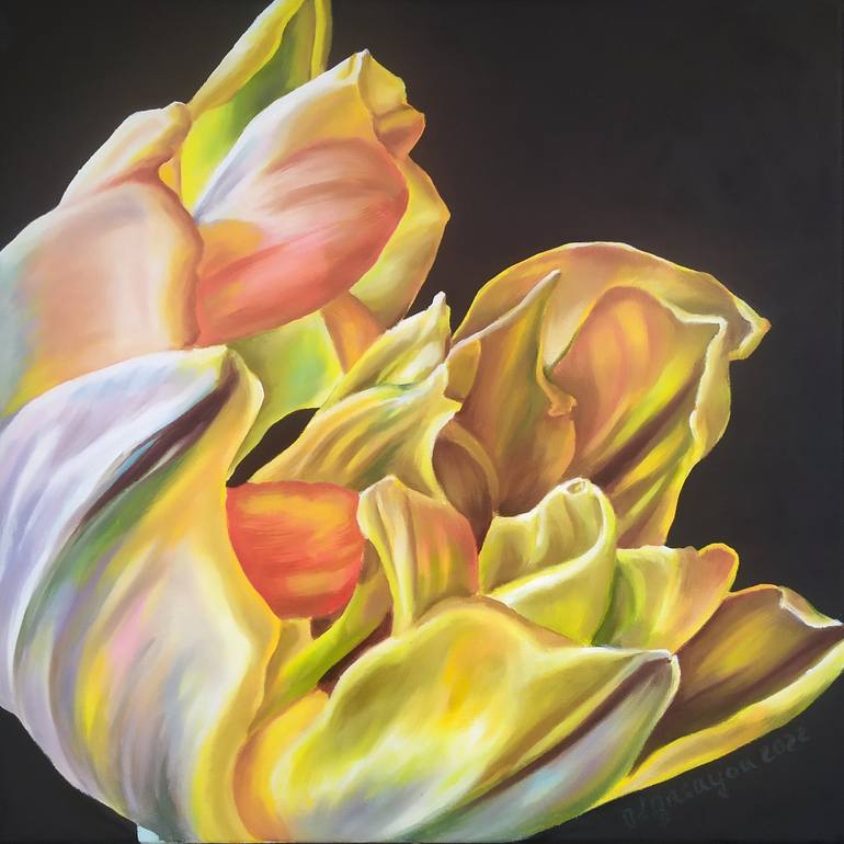Tulip 2 Painting by Olga Sarukhanova | Saatchi Art