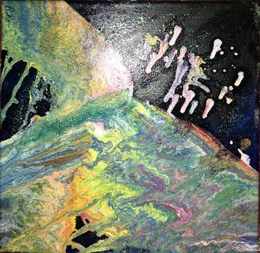 Print of Abstract Expressionism Outer Space Paintings by Rose red Bella
